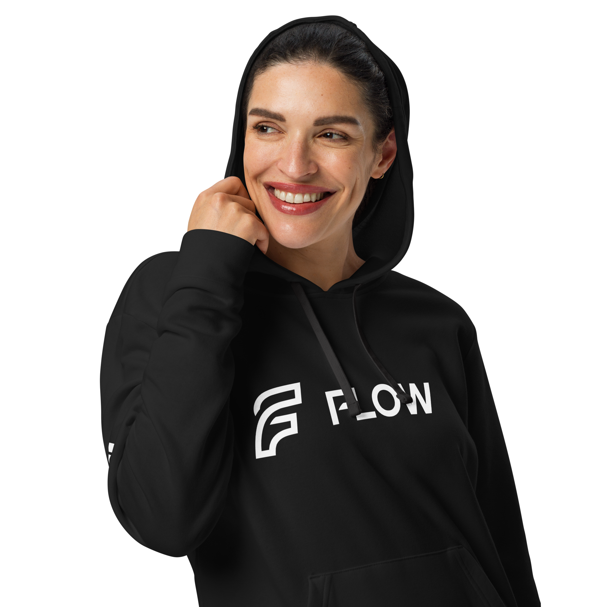 FLOW X ADIDAS RELAXED FIT HOODIE » BLACK HIGH CONTRAST