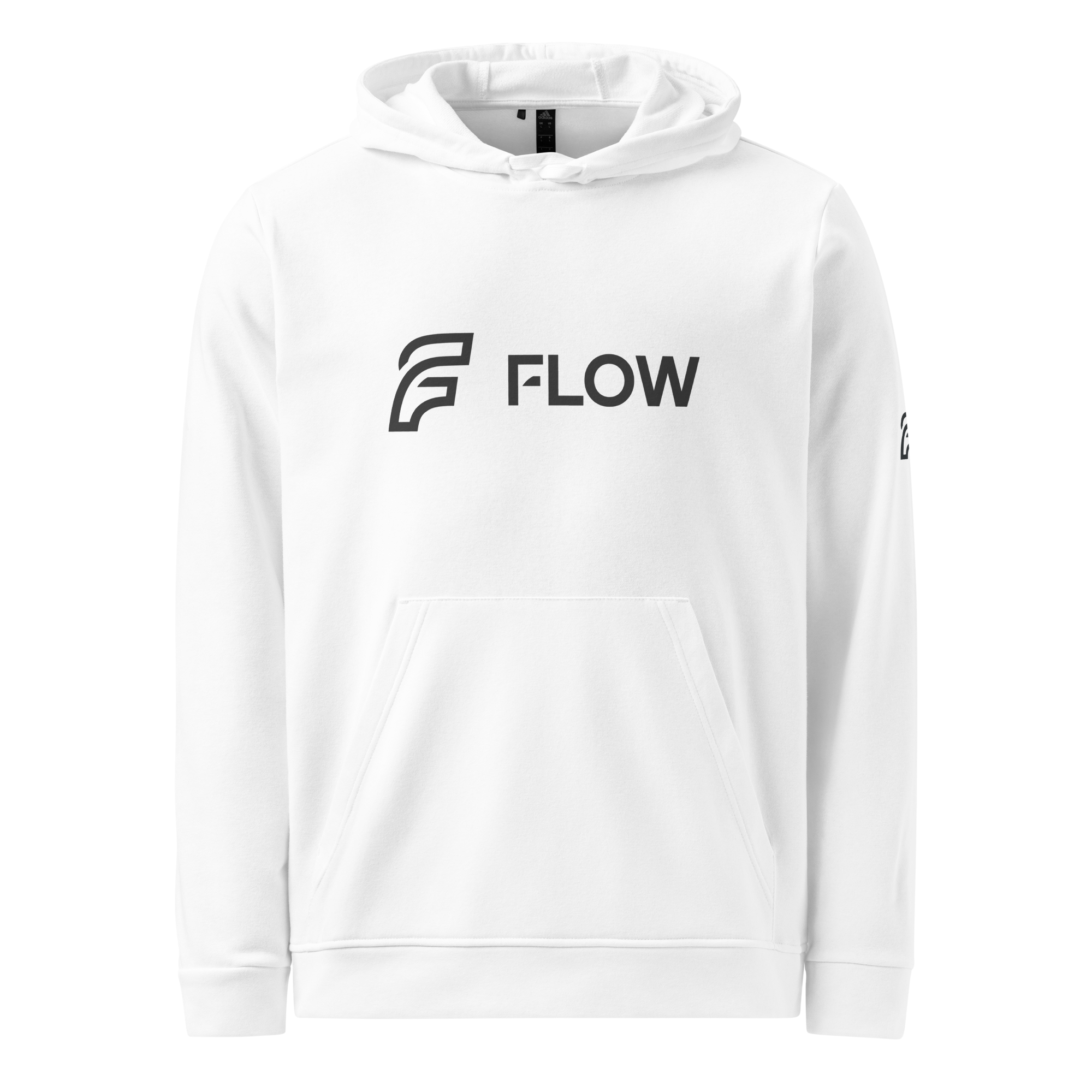 FLOW X ADIDAS RELAXED FIT HOODIE » WHITE HIGH CONTRAST